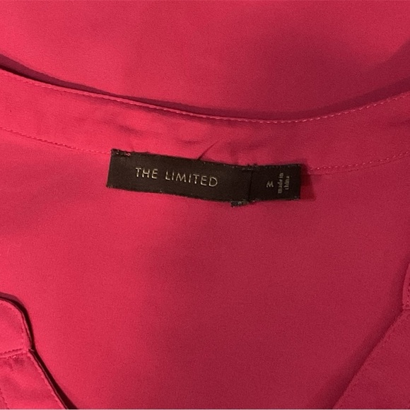 THE LIMITED DEEP WINE RED BUTTON BLOUSE IN SIZE MEDIUM GENTLY WORN - Picture 3 of 3